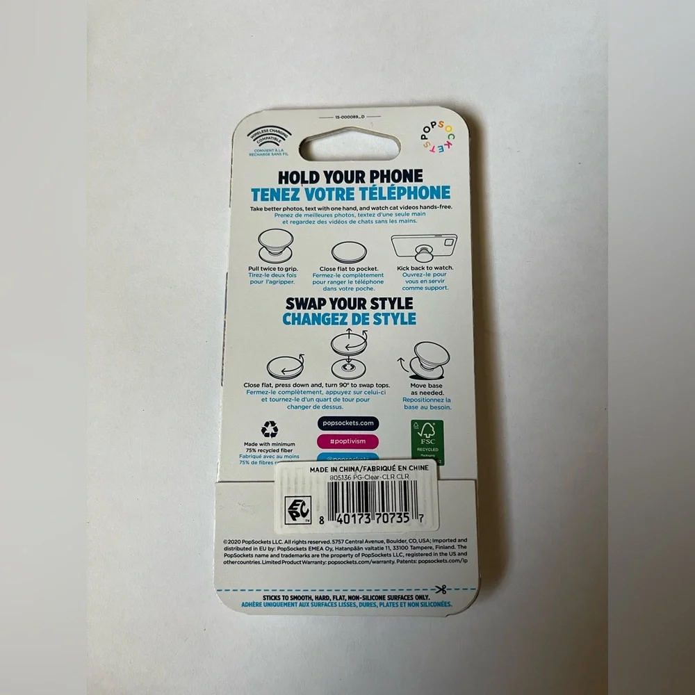 PopSocket PopGrip Clear Phone Grip
